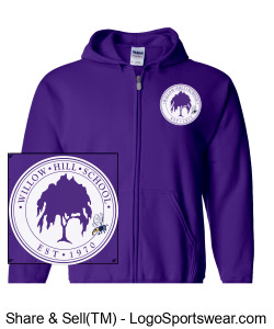 WHS LOGO and BEE Purple Hoodie Design Zoom